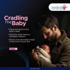 Cradling is one of the most classic and comforting ways to hold your baby. To do it correctly, place one hand under the baby's head and the other under their bottom, then slowly move their head into the crook of your arm for secure support.