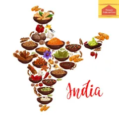 The flavours of India are at the heart of my cooking. This image, showing a map of India made from spices, represents my love for our country's rich culinary heritage.