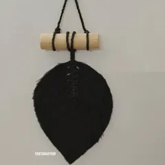 A black macrame leaf, also part of the bulk order. These are quite popular as wall decor and can be customized in any color to match your space.