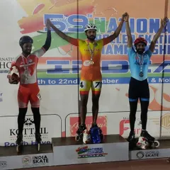 On top of the podium at the 59th National Roller Skating Championship. There is no better feeling than this.