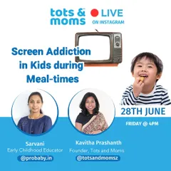 Screen addiction during mealtimes is a common struggle for parents. I'm looking forward to discussing practical tips and strategies to manage this in my upcoming live session with Tots and Moms.