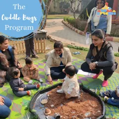 Our CuddleBugs program is a special space for our littlest learners (10-18 months) and their parents to bond. Together, we explore gentle sensory activities that spark curiosity and create beautiful moments.