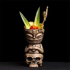 Did you know about Tiki culture? This post delves into the history of this unique style of cocktails, known for exotic flavors, rum bases, and elaborate garnishes like the one shown here.