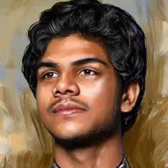 A close-up view of the birthday portrait, showing the detailed brushwork on the hair and the subtle lighting on the face. Capturing these small details is key to making a digital portrait feel alive.