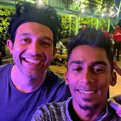 With the one and only Martin D'Souza. His vibe is always on top, and it's inspiring to connect with legends in the industry.