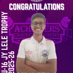 We celebrate Vivaan Jobanputra's selection for the Mumbai U-16 team for the JY Lele Trophy, a result of his hard work and passion.