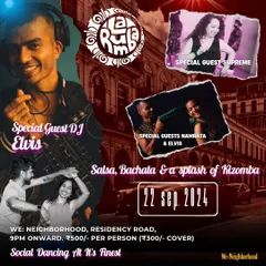 Our flyer for a special night featuring guests from Pune and Mumbai, plus a splash of Kizomba. We're all about connecting dance communities.