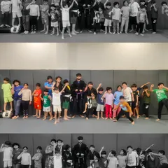 A collage capturing the playful and fun side of our kids' program. While we take the training seriously, we never forget to make it an enjoyable experience where kids can be kids.
