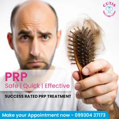 This image captures the frustration of dealing with male pattern baldness. We offer PRP therapy as a highly effective, non-surgical solution that uses your own platelets to prevent further hair loss and promote new, healthy hair growth.