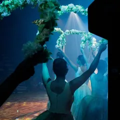 A view from backstage during our National Youth Ballet Company's show, "Step in Time." The lights, the costumes, the audience waiting just beyond the curtain.