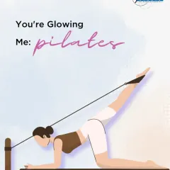 You're glowing. Me: Pilates. That natural glow is the result of mindful movement, better posture, and the happiness that comes when your body feels its best.