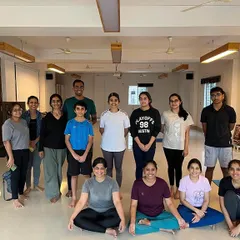 A group photo with Kapil after he graciously taught classes at the shala while I was away. The community was blessed to have the chance to study under him, and we are all deeply grateful.