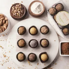 I collaborate with nutritionist Suman Agarwal to create laddoos that are more than just mithai. This platter showcases my power-packed bites, each designed with specific health benefits, from ragi for joint health to cocoa walnut for brain fuel.