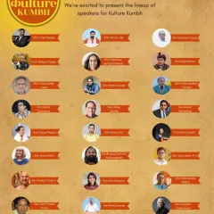 The speaker lineup for Kulture Kumbh in Prayagraj. I was honored to be part of this gathering of minds at an event organized by Parmarth Niketan during the Kumbh Mela.