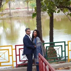 For this part of our pre-wedding shoot, we went for a coordinated look with shades of blue. I can help couples select outfits that look great together without being overly matched.