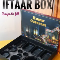 Our premium Iftaar Box, ready to be filled with a daily changing menu of delicious treats for Ramzan.