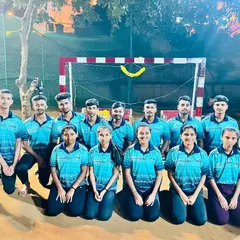 Our new mixed handball team, boys and girls together, ready to take on a new sport with the same dedication.