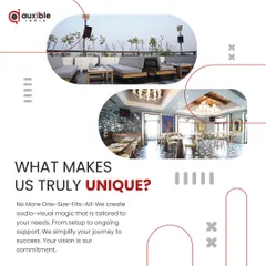 This image showcases the versatility of my installations, effective in both outdoor and indoor commercial venues. I provide custom audio-visual magic that is specifically tailored to the needs and vision of your business.