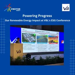 Our Managing Director presenting at the Varun Beverages Limited (VBL) ESG Conference. We showcased how our tailored Solar Rooftop Captive and Open Access models help VBL meet its ESG goals despite fluctuating energy demands.