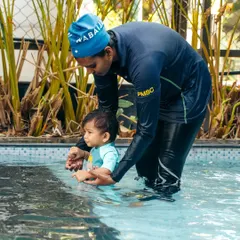 Introducing toddlers to the water requires patience and trust. In our dedicated toddler pool, we create a safe and nurturing space where our youngest swimmers can get comfortable with the water, guided by our experienced female coaches.