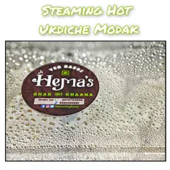 The condensation on this box is proof of how fresh and steaming hot my Ukdiche Modak are when delivered. I take great care to ensure they reach you just as if they came straight from my kitchen steamer.