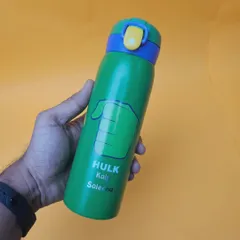 For the little superhero, this bottle features a Hulk-themed design and is personalized with the child's name. It's a durable and fun choice for school or play.