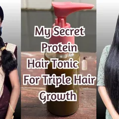 For triple hair growth, a protein hair tonic can be very effective. I'll show you my secret recipe for a homemade tonic that feeds your hair the nutrients it needs to grow strong.