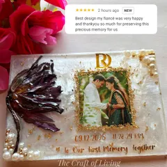 A flower that carried a promise. This lotus keepsake was made for a client, and their wonderful 5-star review shows how much this preserved memory meant to them and their fiancé.