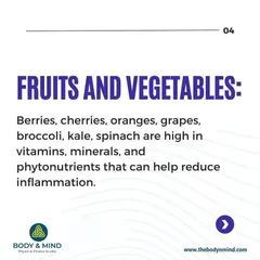 A colorful plate is a healthy plate. Including a wide variety of fruits and vegetables such as grapes, broccoli, and spinach ensures you get a broad spectrum of antioxidants to support your body's healing processes.