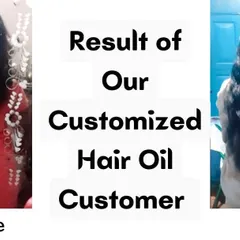 Seeing before and after photos like this from my clients makes me so happy. This is the result of using my customized hair oil, showing a beautiful difference in hair health and volume. It's a journey we take together.