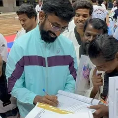 I take the time to personally review documents and answer questions from participants during the referee course in Odisha. Mentorship and individual guidance are key parts of my educational approach.