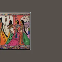 This image showcases a vibrant Madhubani art piece from Mithila, Bihar. By integrating these intricate, traditional paintings into modern interiors, I create spaces that are unique, beautiful, and full of story.
