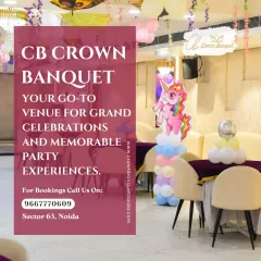 A glimpse of our hall during a unicorn-themed party. The image shows our clean, modern seating and how our space can be transformed to fit any theme, no matter how colorful.