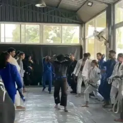 A proud moment during my BJJ blue belt grading ceremony at the Institute of Jiu-Jitsu. The journey in martial arts is one of continuous learning and I'm grateful for my coaches and training partners.