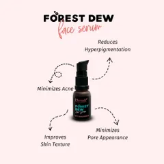 The Forest Dew Face Serum is a targeted treatment for acne-prone skin. It contains Niacinamide to help minimize the appearance of pores, improve skin texture, and reduce hyperpigmentation from past breakouts, all while actively minimizing current acne.