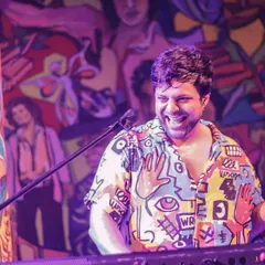 Johaan, our lead male vocalist and keyboardist, in his element. His energy and smile are infectious.
