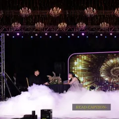 This is where the story begins. We planned a conceptual couple dance starting with a cute date setup, using the famous "Pyaar dosti hai" dialogue to set a filmy and romantic tone for their Sangeet performance.