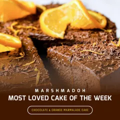 This week's favourite is the Chocolate & Orange Marmalade Cake. The decadent chocolate is perfectly balanced with a bright, citrusy kick from the marmalade.