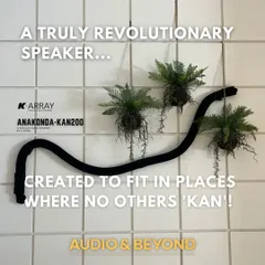 The K-Array Anakonda KAN200 is a revolutionary speaker solution. This image shows its flexible, snake-like form, which allows us to install high-quality audio in unconventional spaces where traditional speakers simply cannot fit.