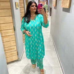 My look for Day 2 of the styling event. This aqua ikat print from Global Desi is a great example of comfortable yet chic ethnic wear, perfect for a variety of occasions.