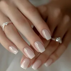 A simple yet stunning set of milky white nails. This minimalist style is perfect for any occasion and is a great example of the clean, flawless finish I teach.