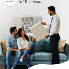 Feeling confused by too many choices? Don't worry, hum sambhal lenge. Our design experts help you shortlist the perfect patterns for your home in just 15 minutes, making the decision process quick, easy, and enjoyable.
