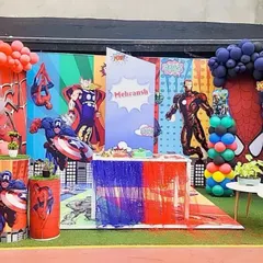 Every kid wants to be a superhero, and I love making that dream come true. This is a look at our action-packed Avengers theme, complete with colorful balloon decorations and character cutouts that make the kids feel like they are part of the team.