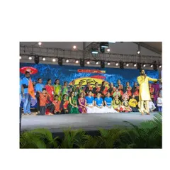 The full troupe on stage at the Karavali Utsava. We perform at various community and regional cultural festivals, celebrating the diversity of Indian arts.