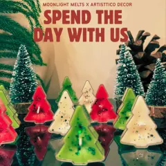 Spend a creative day with us. This is an invitation to our special workshops, like this Christmas-themed candle making session we hosted with Moonlight Melts. Join us to learn a new skill and take home a beautiful, handcrafted piece of decor.