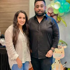 A photo with the talented singer Asees Kaur at her child's first birthday celebration. It's always special to be a part of such important family milestones.