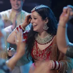 The dance floor is where stories of joy unfold. I captured this moment of pure, uninhibited happiness as Aida and Karan celebrated their love at Mallu Farms, lost in the music and in each other.