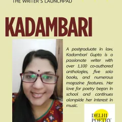 Meet Kadambari, one of the talented poets from our Writer's Launchpad program. Participants come from diverse backgrounds, like law in her case, but all share a passion for poetry and a desire to grow their literary careers.