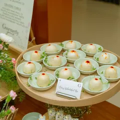 Our Celery & Waterchestnut Baos are soft, pillowy, and filled with a flavorful mixture. They are a delicate and satisfying bite, perfect for any Asian-themed menu.