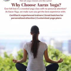 Wondering what makes our studio different? We focus on you. This image highlights our commitment to small batches for personalized attention, guidance from certified trainers, and customized yoga plans that fit your specific goals and lifestyle.